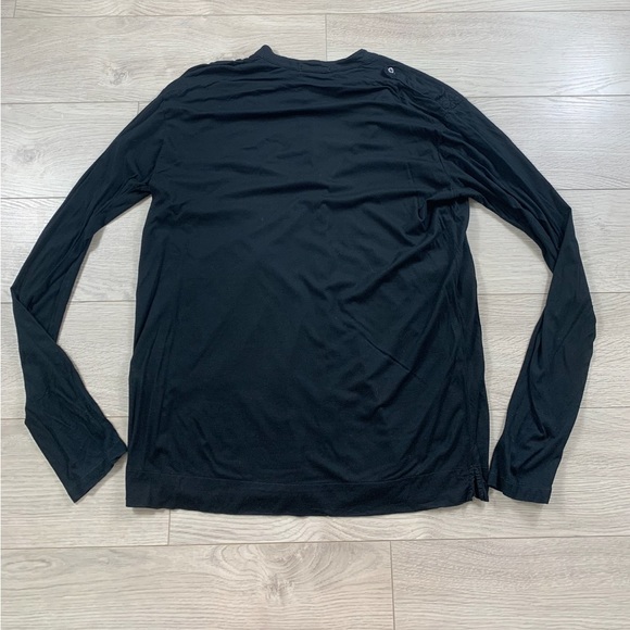 James Perse Standard Button Front Black Shirt - Picture 3 of 9